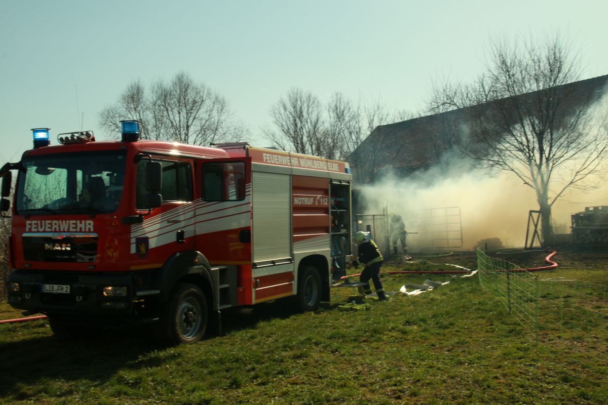 Brandausbruch bei Mühlberg schnell unter Kontrolle