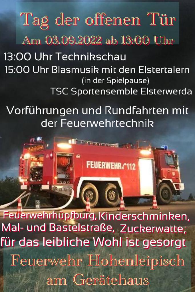 Feuerwehr Hohenleipisch - Tag der offenen Tür