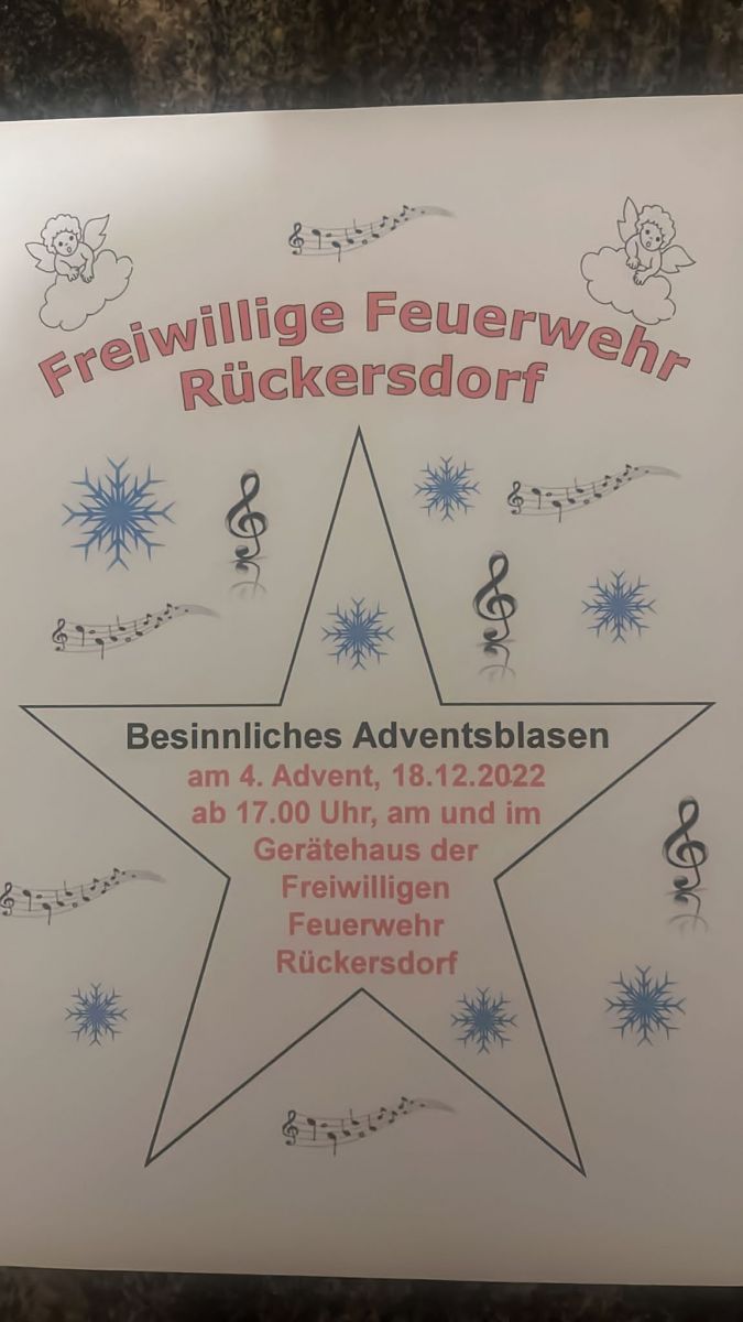 Besinnliches Adventsblasen in Rückersdorf