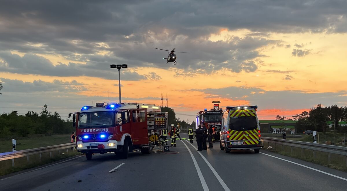 Schwerer Verkehrsunfall zwischen Bad Liebenwerda und Elsterwerda