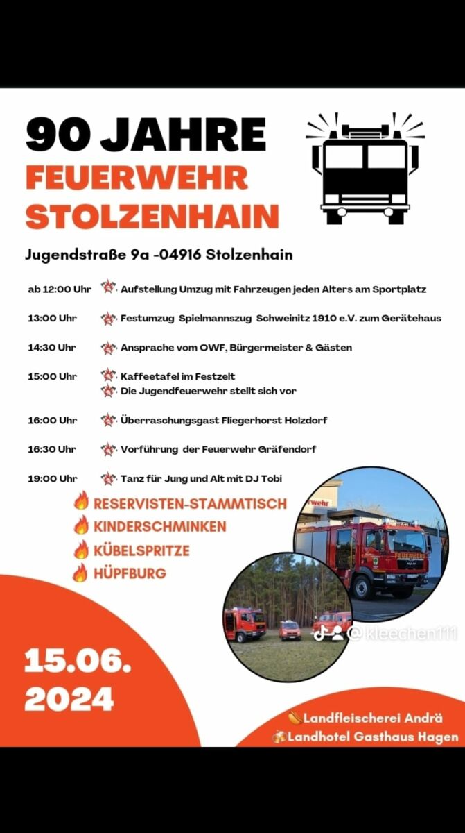 90 Jahre Feuerwehr Stolzenhain