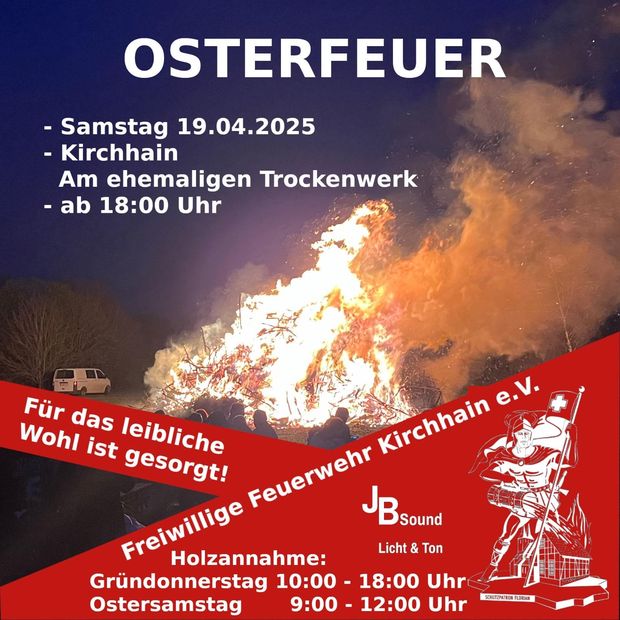 Osterfeuer in Kirchhain