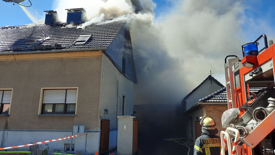 Uebigau- verheerender Gebäudebrand- Familienhaus nicht bewohnbar