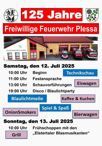 125 Jahre Freiwillige Feuerwehr Plessa
