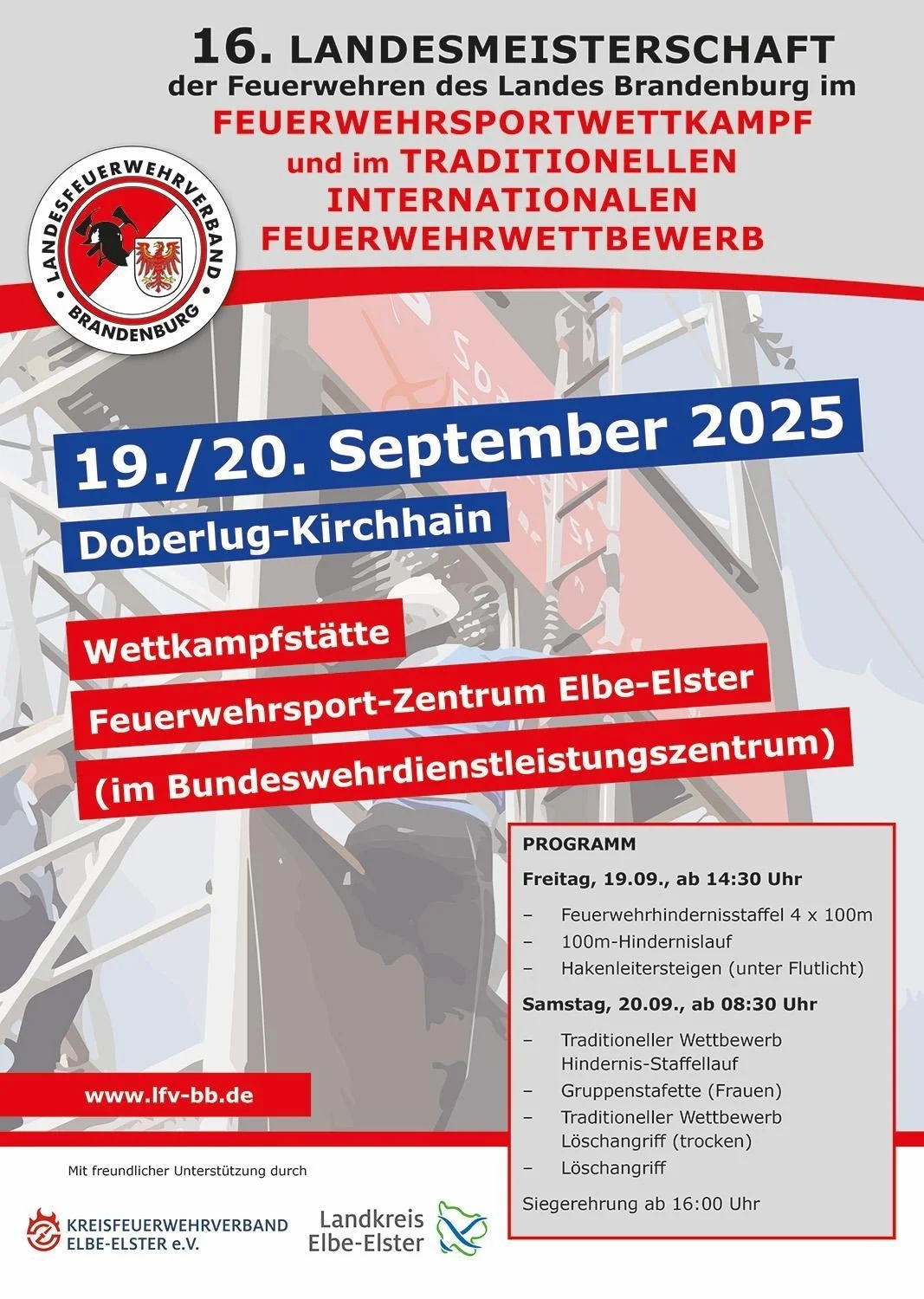 16. Landesmeisterschaft im Feuerwehrsportwettkampf und Traditionellen internationalen Feuerwehrwettbewerb