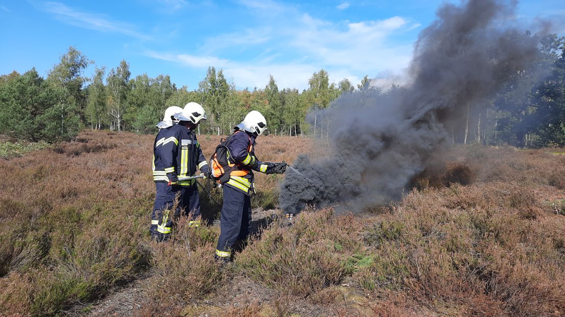 Große Feuerwehrübung im „Naturpark Niederlausitzer Heidelandschaft“
