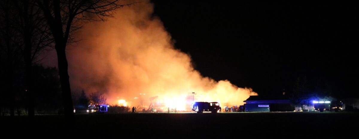 Großbrand zerstört Handwerksbetrieb