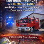 Einladung zur Fahrzeugeinweihung in Hirschfeld
