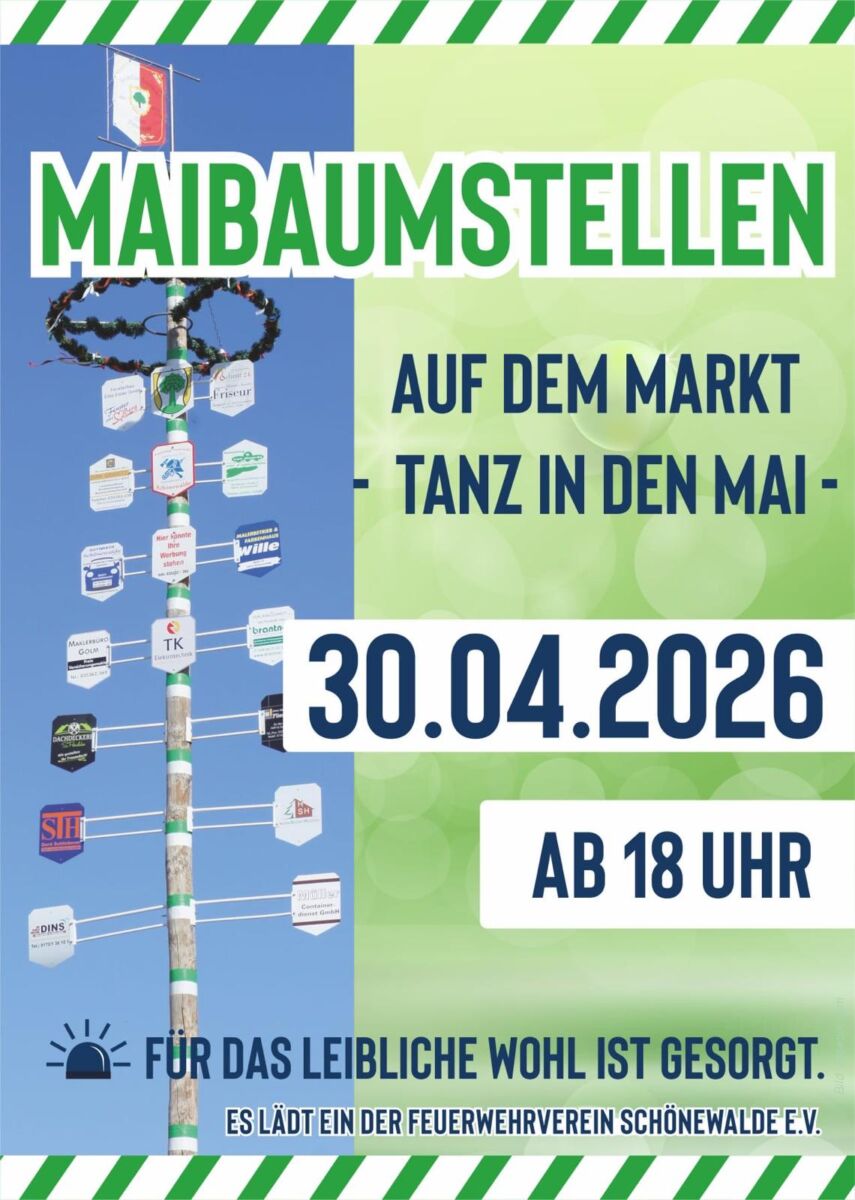 Maibaumstellen in Schönewalde