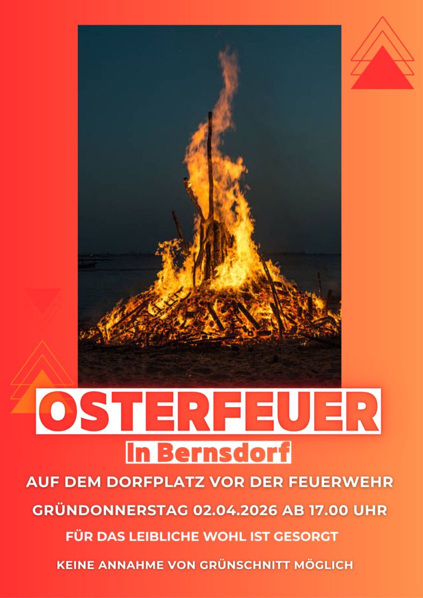 Osterfeuer in Bernsdorf