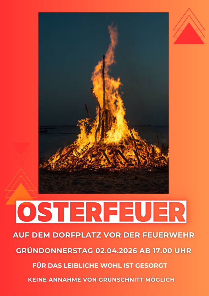 Osterfeuer in Bernsdorf