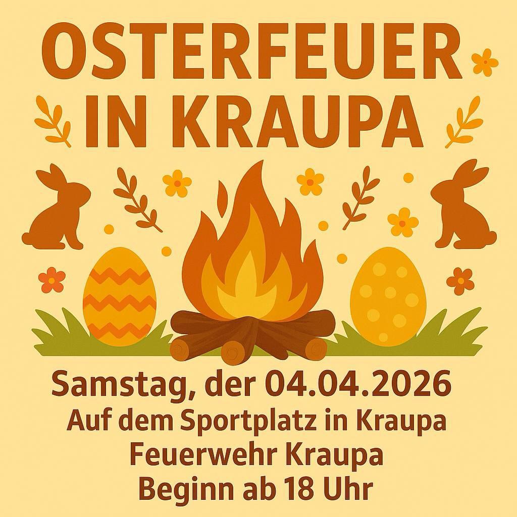Osterfeuer in Kraupa