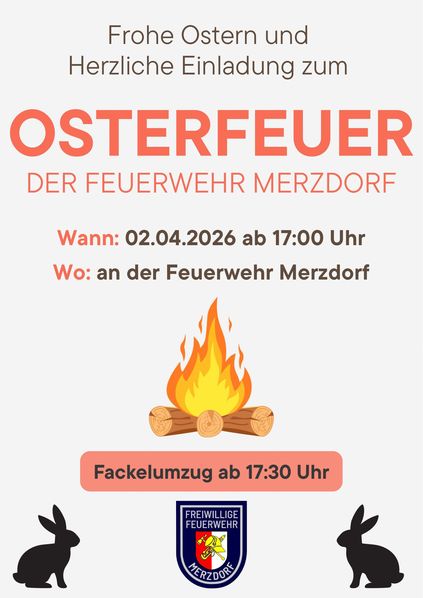 Osterfeuer in Merzdorf