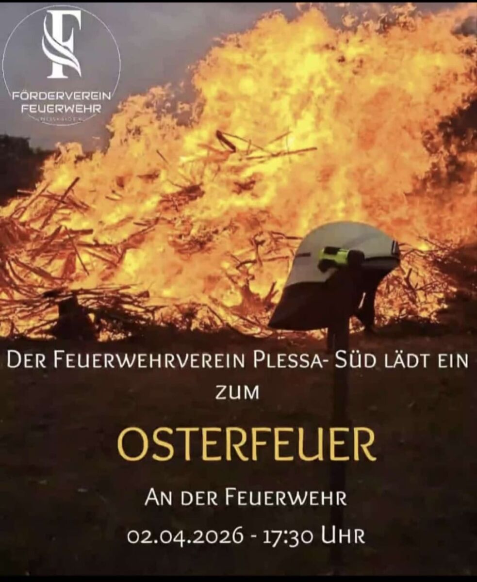 Osterfeuer in Plessa-Süd