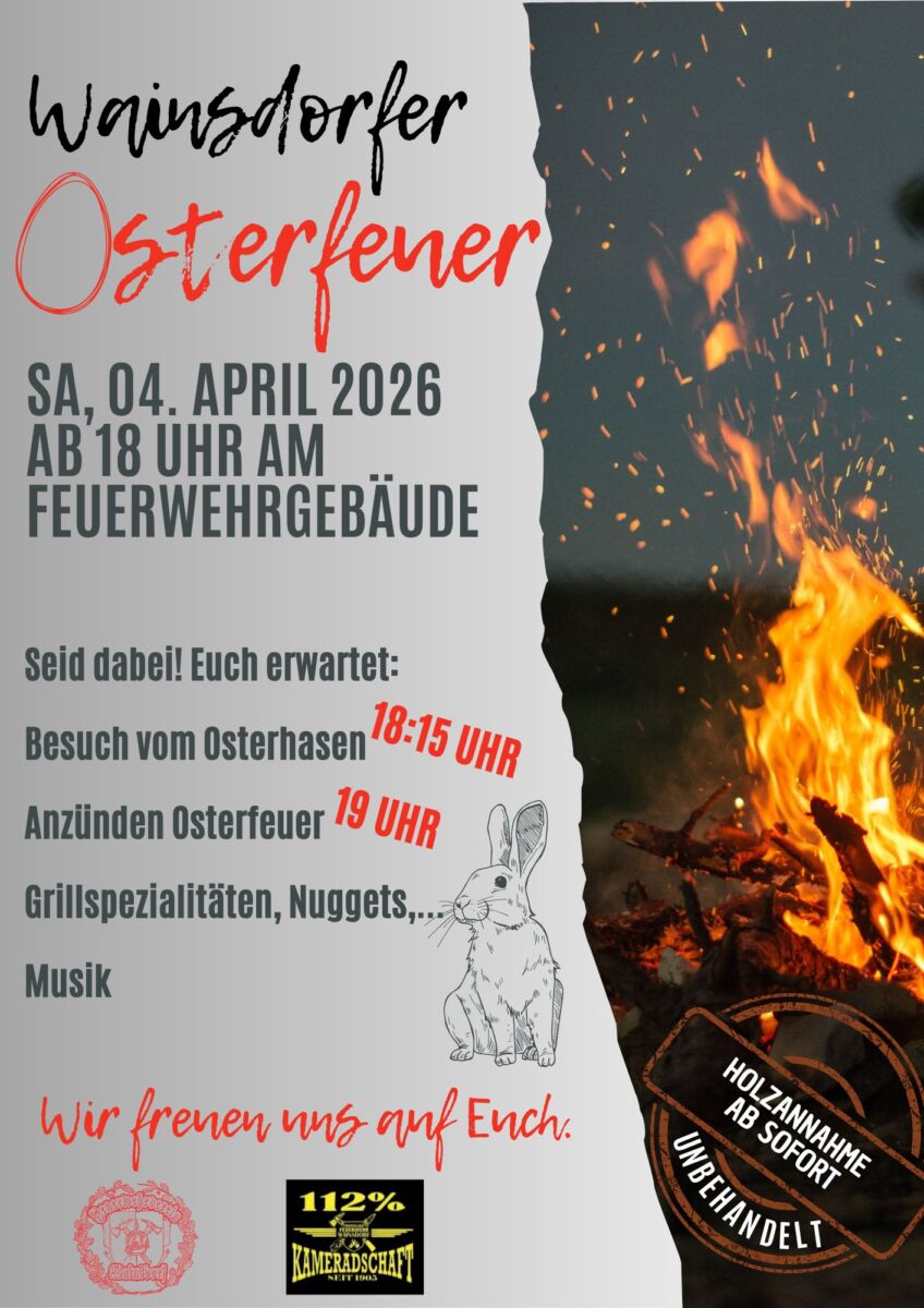 Osterfeuer in Wainsdorf
