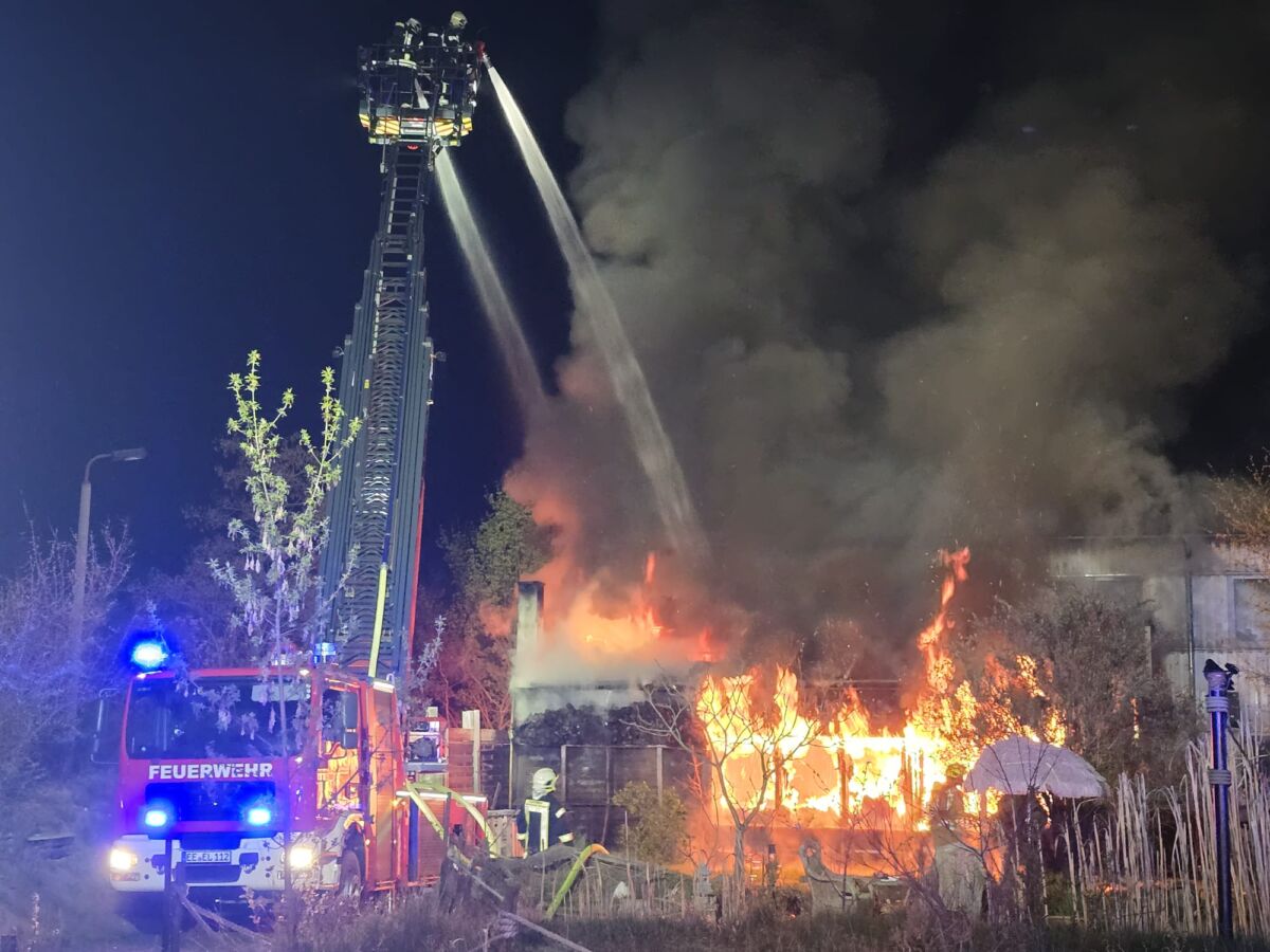 Großbrand in Elsterwerda fordert zahlreiche Einsatzkräfte