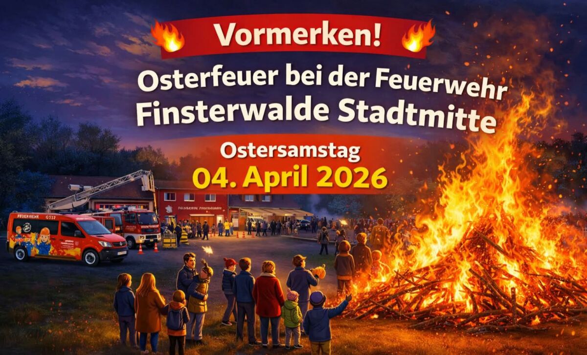 Osterfeuer bei der Feuerwehr Finsterwalde Mitte