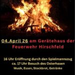 Osterfeuer in Hirschfeld