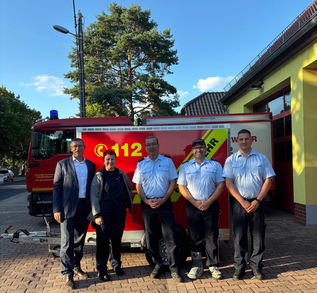 Staatssekretär Uwe Schüler besucht die Ortsfeuerwehr Schmerkendorf